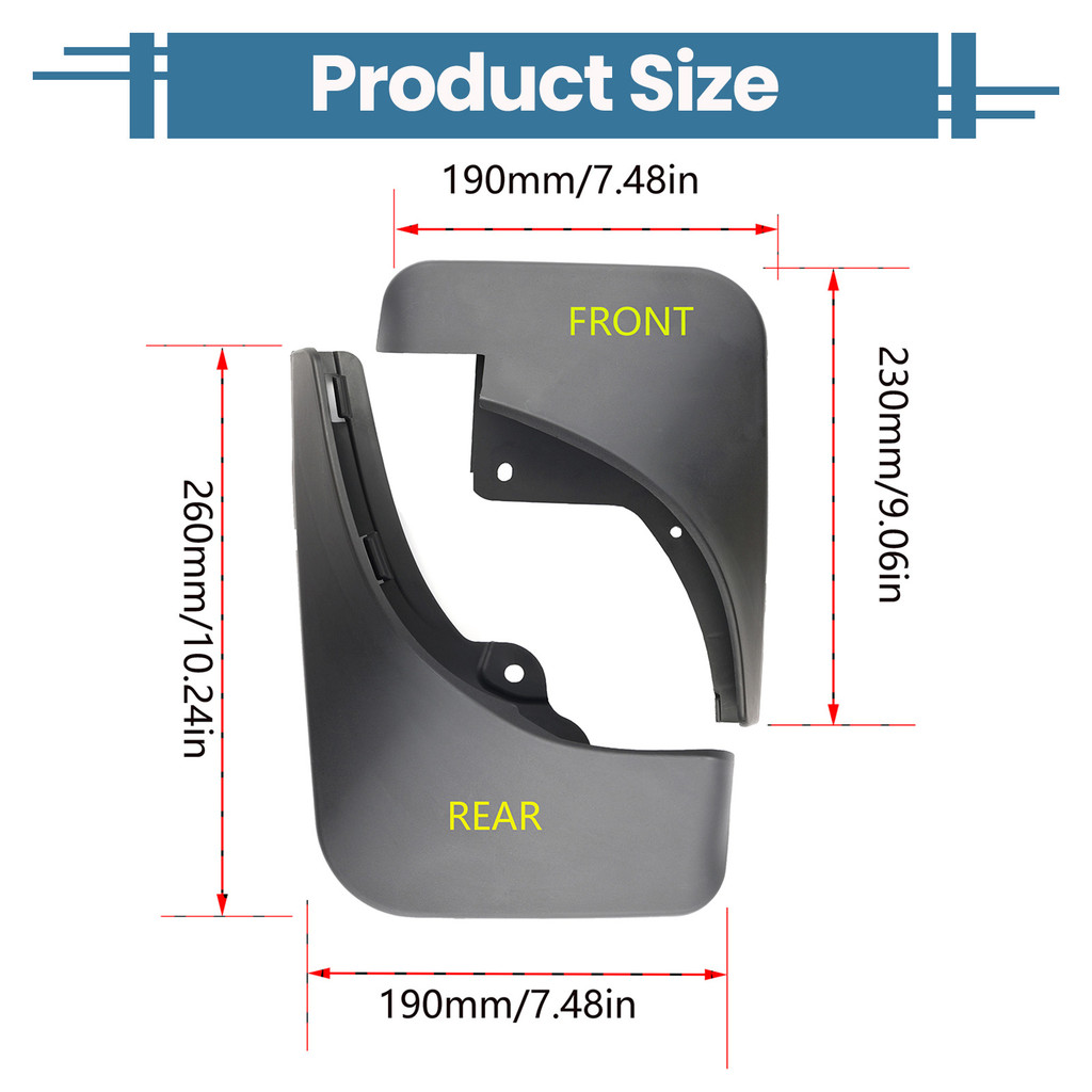 Jual 4X Front Rear Left Right Splash Guard Fender Mud Fla For Renault ...