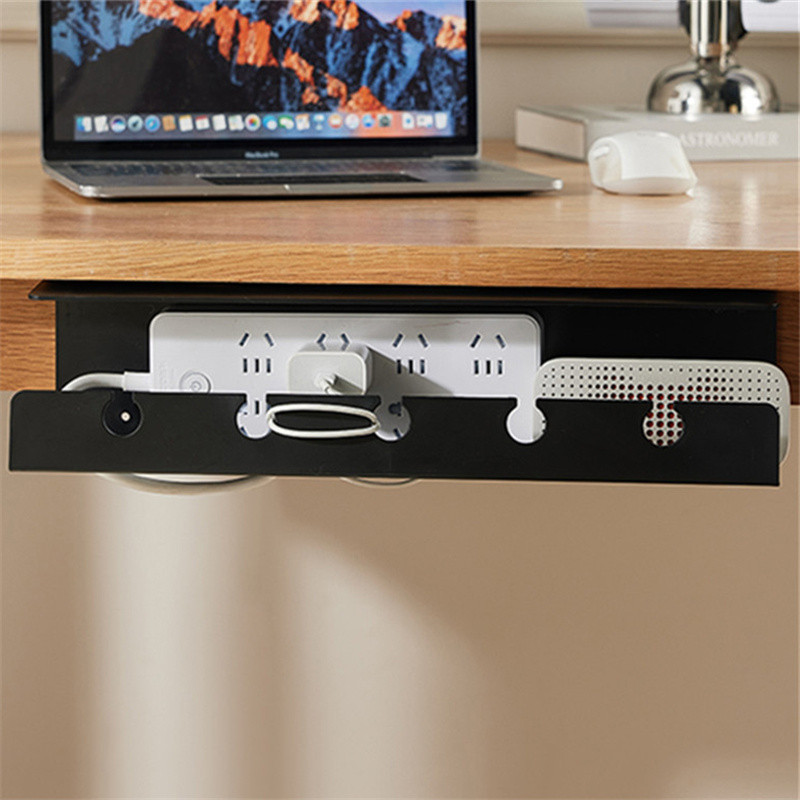 Jual Under Desk Cable Management Cable Tray Under Desk With Clamp Power ...