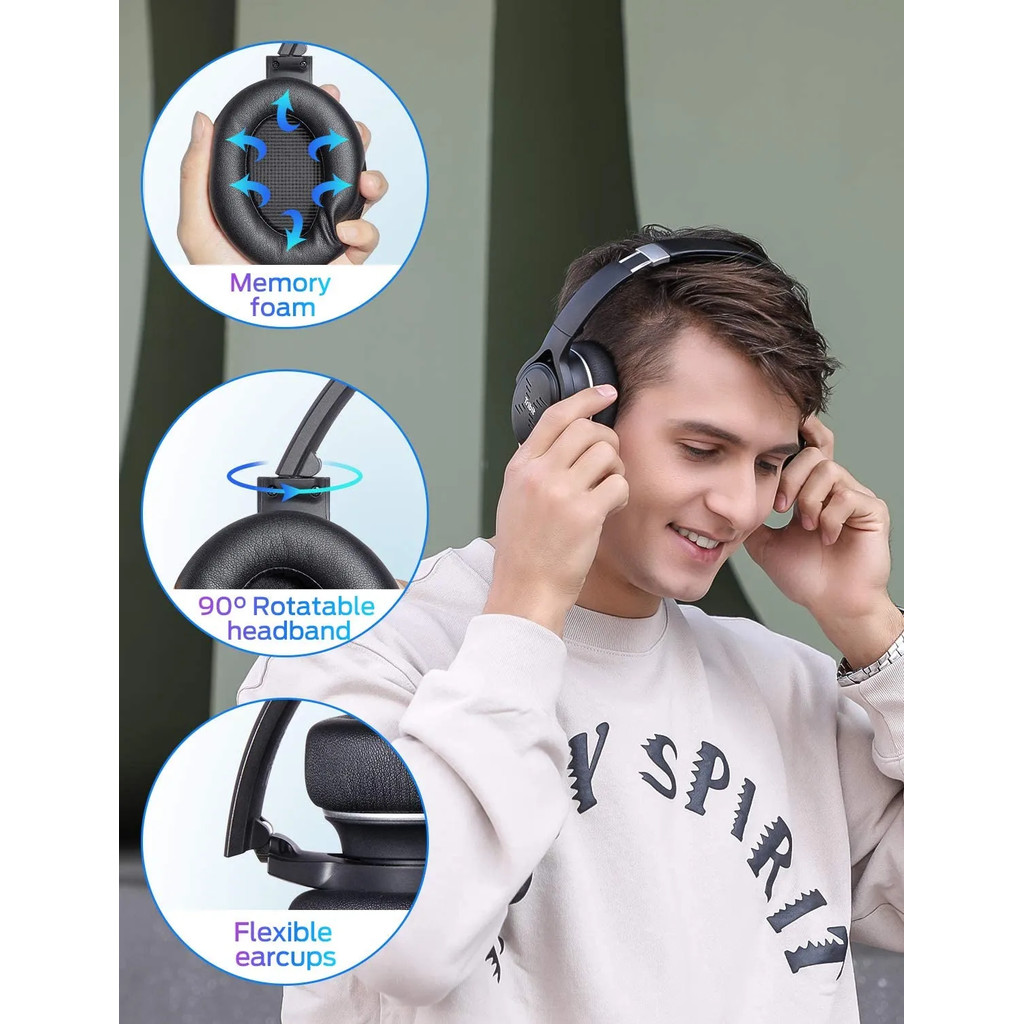 Jual Tribit XFree Go Bluetooth Headphone 24 Hours Playtime HiFi Sound