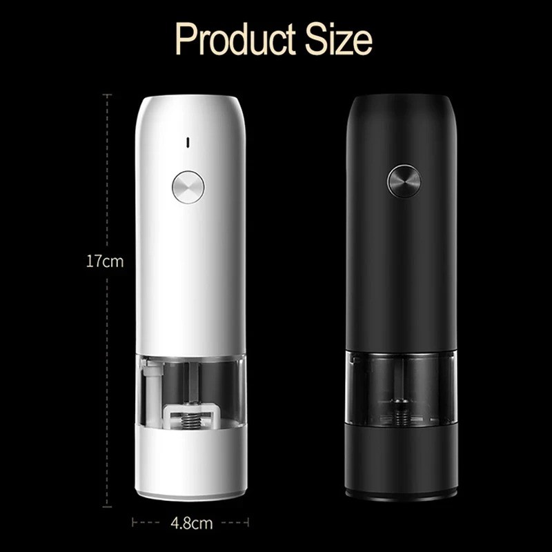 Jual Electric Automatic Salt and Pepper Grinder Set Rechargeable With ...