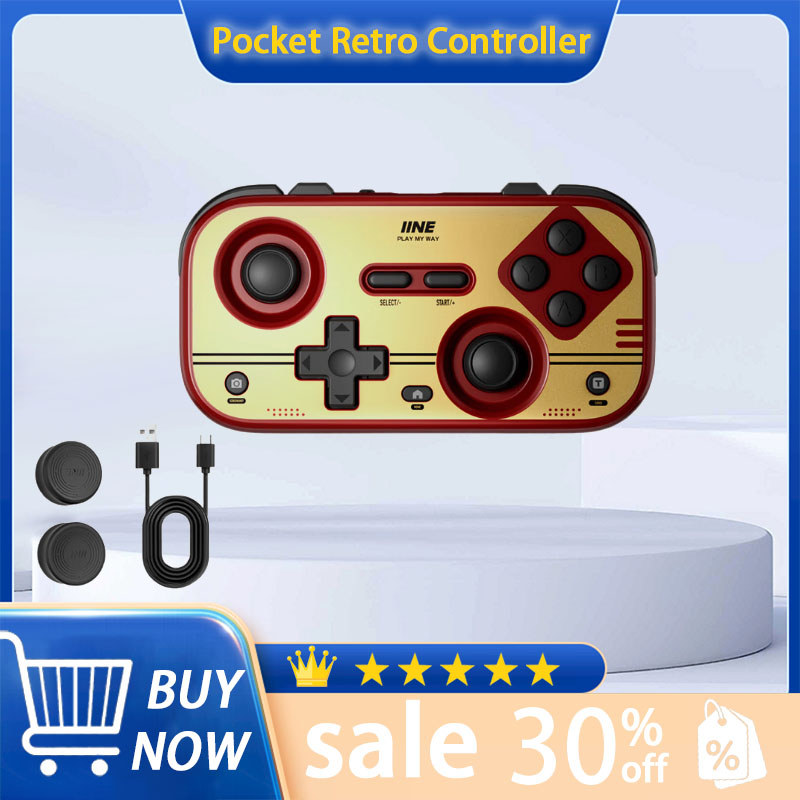 Jual brand new IINE Pocket Retro Game Controller, Red gold color ...