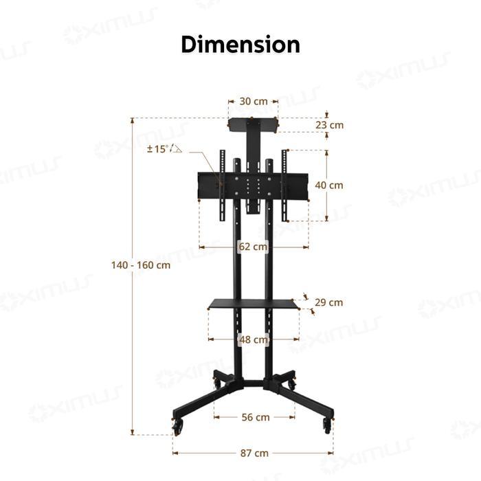 Jual BRACKET TV LCD MONITOR STAND RODA DORONG 32