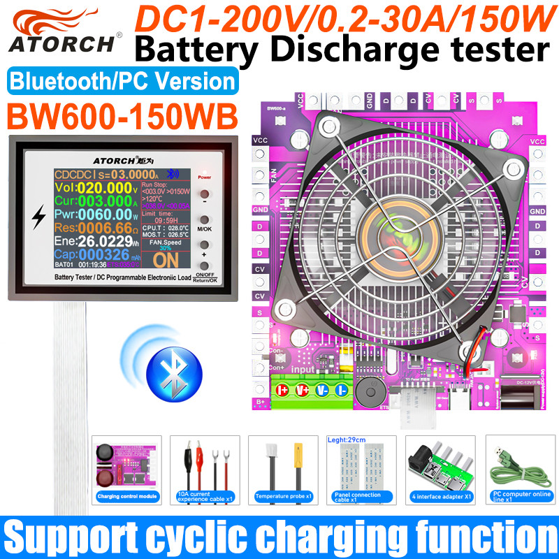 Jual 150W Dc1-200V 30A 18650 Pack Battery Power Load Battery Usb Tester ...