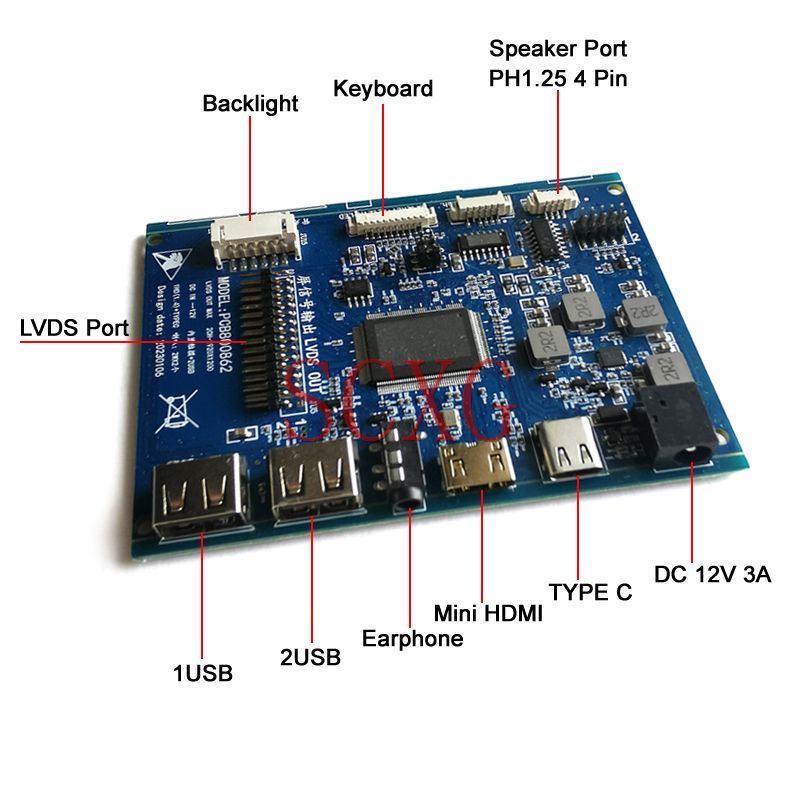 Jual For LP156WH4 1366*768 LVDS 40 Pin DIY Kit 2-USB TYPE-C 15.6 ...