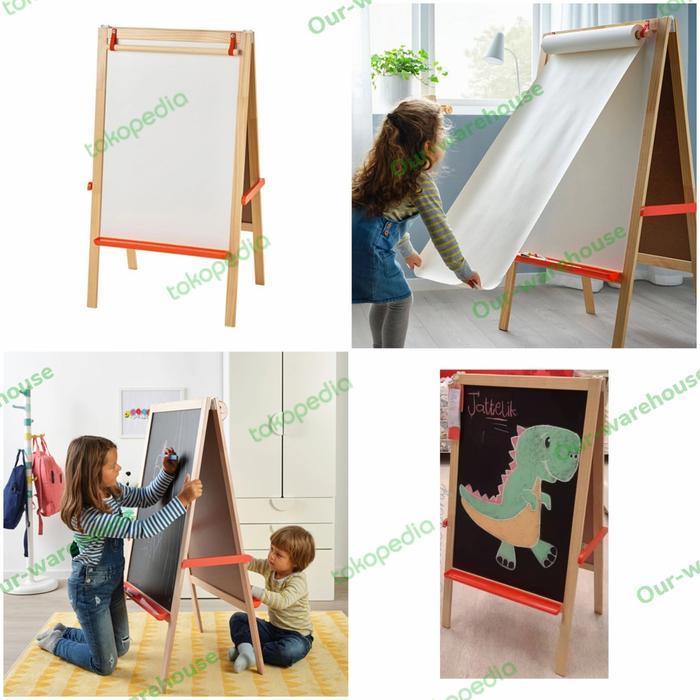 Jual MALAA PAPAN TULIS WHITEBOARD DAN BLACK BOARD DENGAN TEMPAT KERTAS ...