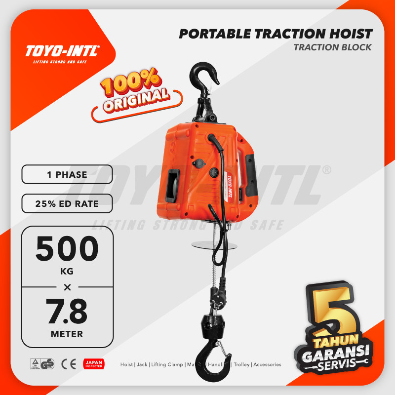 Jual TOYO-INTL Portable Traction Hoist 500 Kg x 7.8 Meter Traction ...