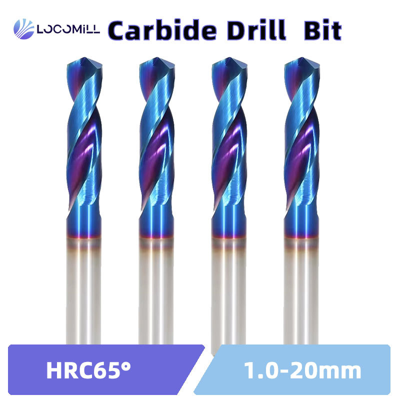 Jual LOCO HRC65 Tungsten Carbide Drills Metal Drill Bits For Hard ...