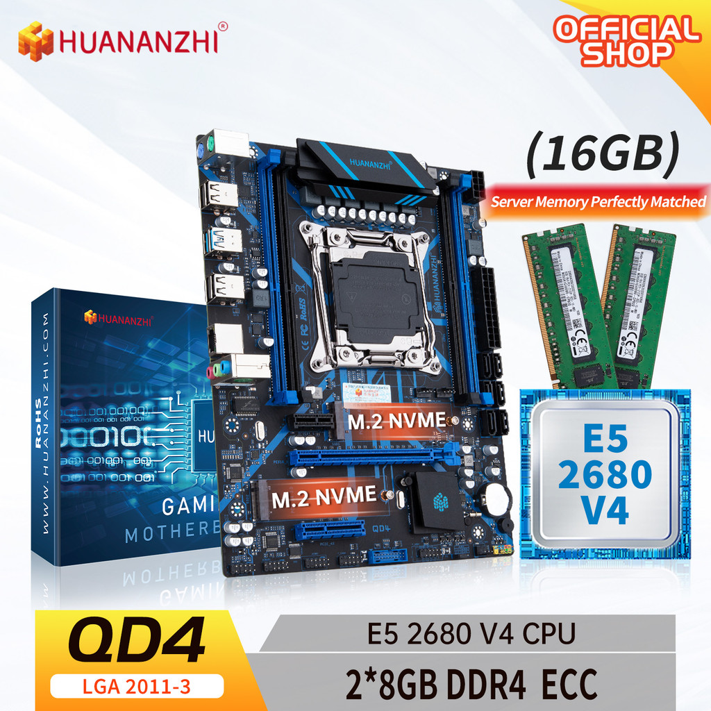 Jual HUANANZHI X99 QD4 LGA 2011-3 XEON X99 Motherboard Intel E5 2640 ...