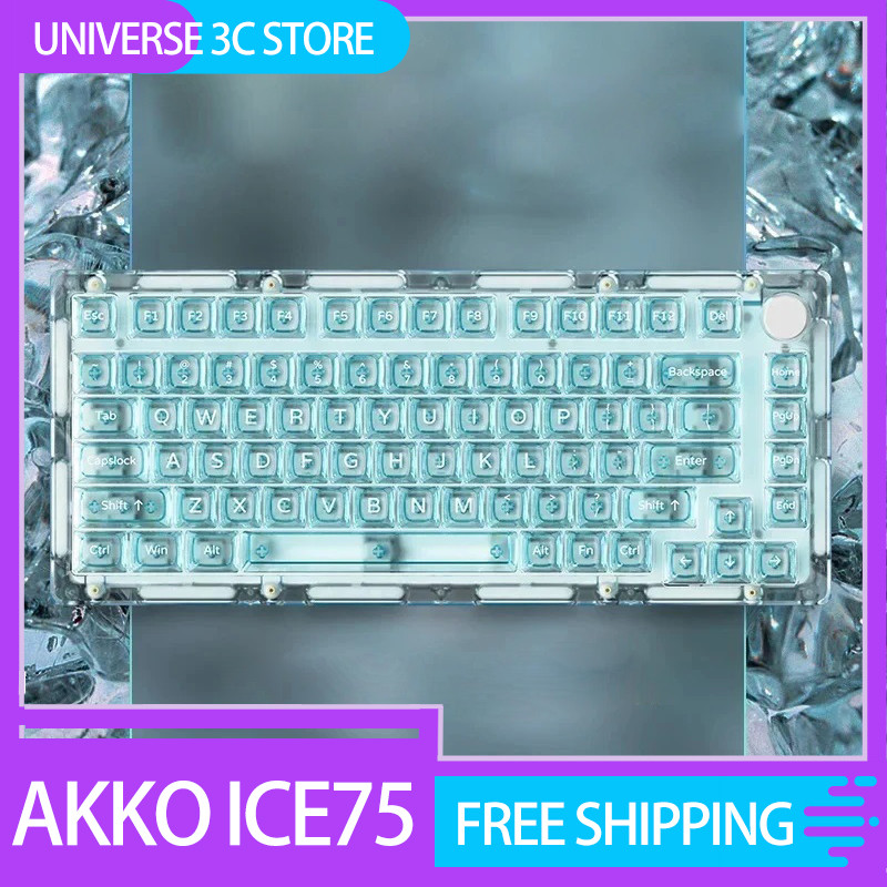 Jual Akko Monsgeek Ice75 Fully Transparent Mechanical Keyboard Rgb Hot ...