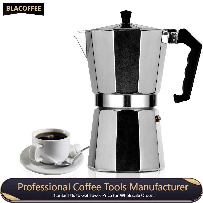 Jual Mocha Pot 50-600ML Aluminum Coffee Kettle Rapid Stovetop Coffee ...