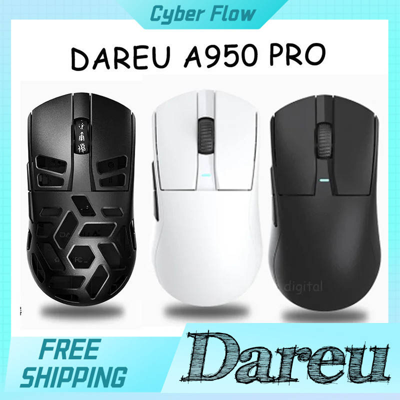 Jual Dareu A950 Pro 4k Mouse Custom Wireless Bluetooth Paw3395 Portable ...