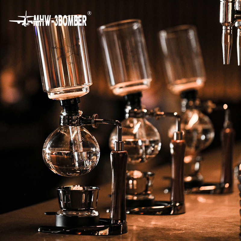 Jual 1-3Cups Syphon Pots Vacuum Brewer Pot Japanese Syphon Machine Set ...