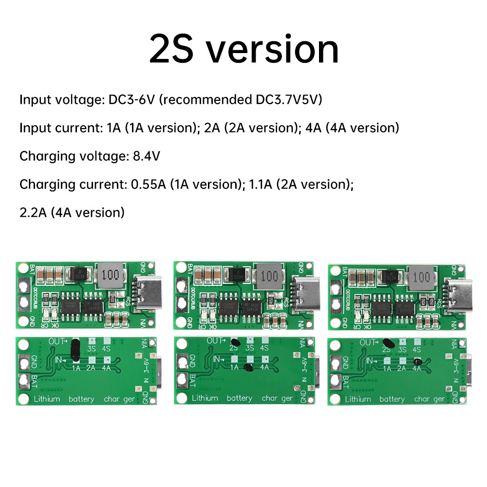 Jual Type C Bms 2S 3S 4S 1A 2A 4A 18650 Lithium Battery Charger Board ...