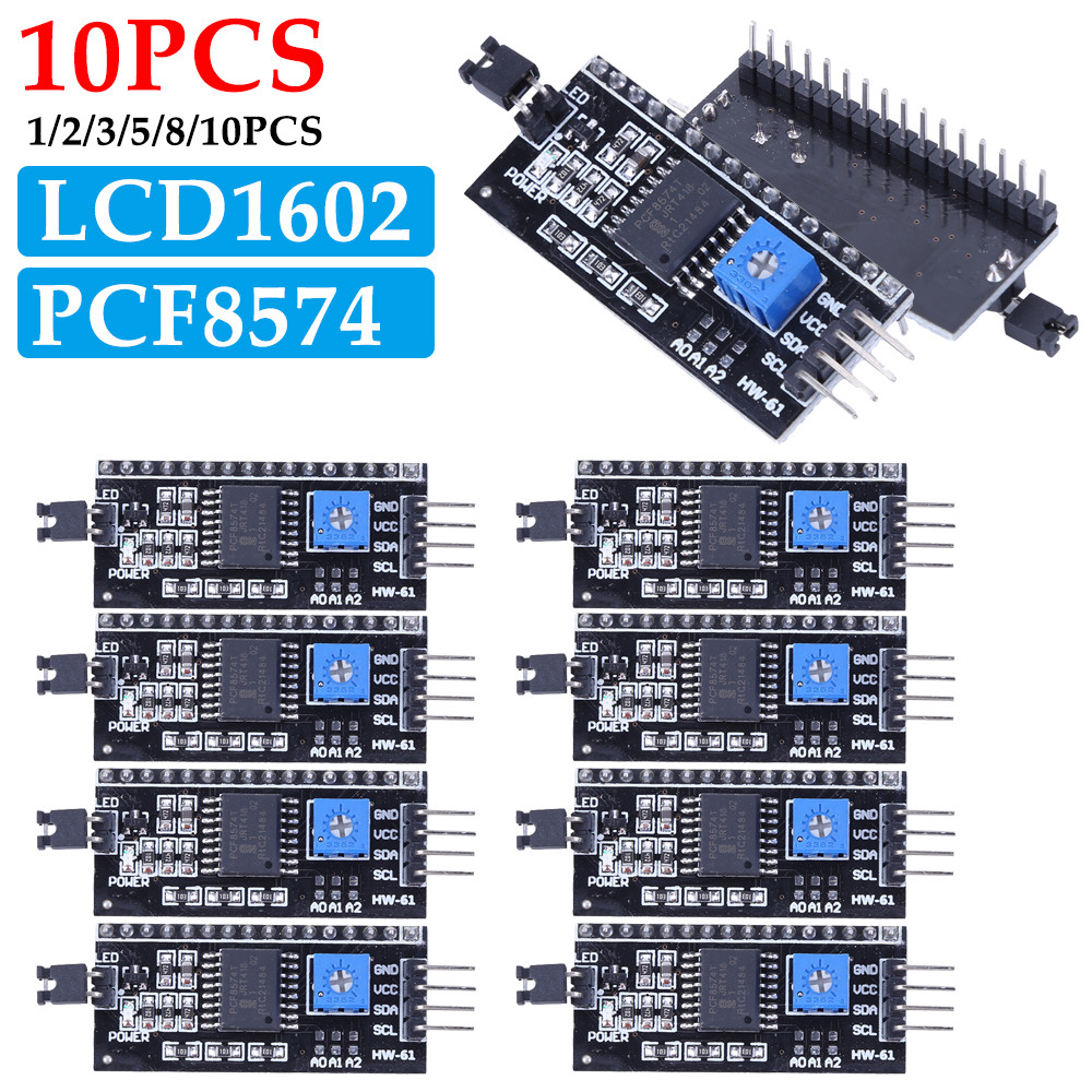 Jual 1-10Pcs Pcf8574 Lcd Display Adapter Module Iic I2C Lcd1602 2004 ...