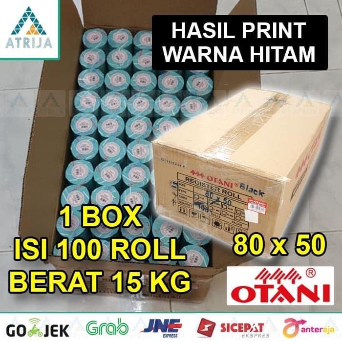 Jual 1 BOX (100 Pcs) Otani 80x50 Kertas Kasir Struk Thermal Roll 80 x ...