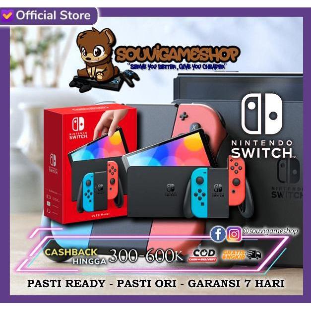 Jual 5s3y- Promo Console Nintendo Switch Oled Neon White Model Console ...