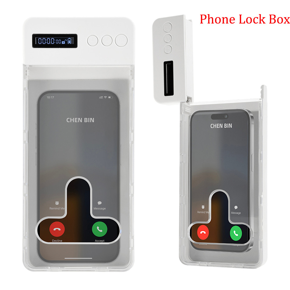 Jual Transparent Phone Lock Box with Timer LCD Display T-shaped Opening ...