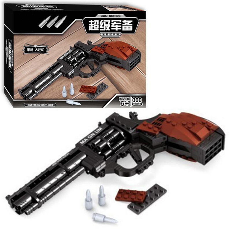 Jual Top Gun Building Blocks Weapon Revolver Pistol Power Gun 300Pcs ...