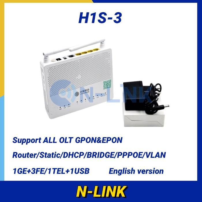 Jual MODEM WIFI H1S-3 XPON EPON GPON ONU OLT ROUTER STABIL & CEPAT 1GE ...