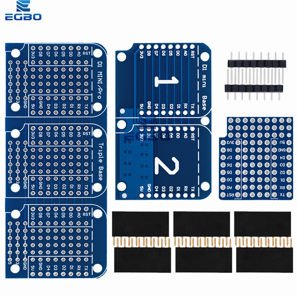 Jual D1 Mini Double Shield For Wemos D1 Mini Dua Sided Perf Board For ...