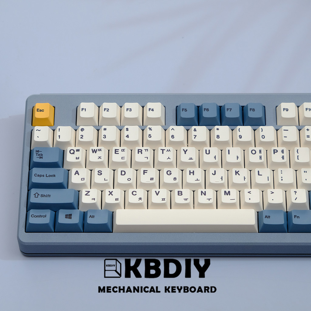 Jual KBDiy PBT Cherry Profile Apricot Yellow Keycap Korean ISO Keycaps ...