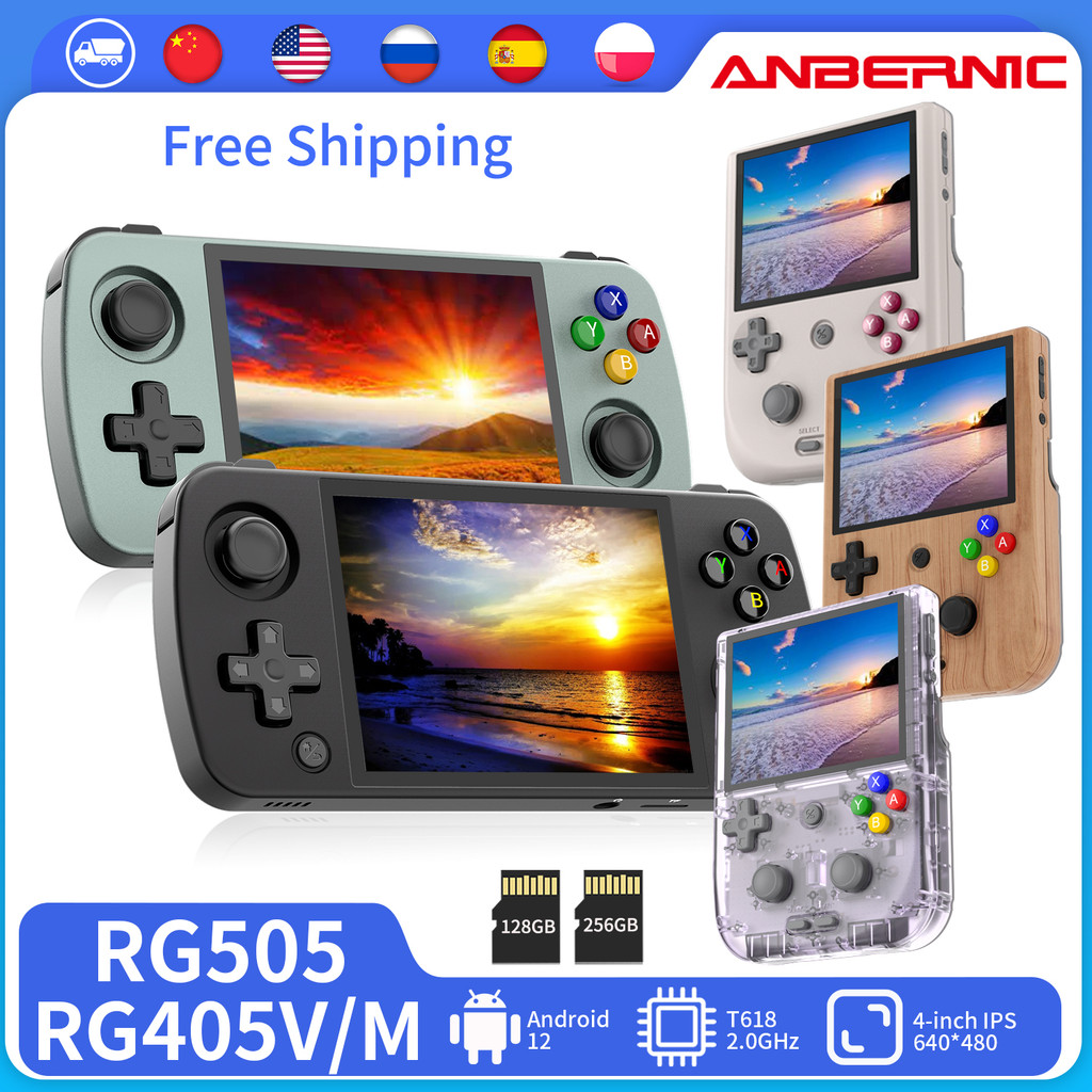 Jual ANBERNIC RG405V RG405M RG505 Handheld Game Console 4 inch IPS ...