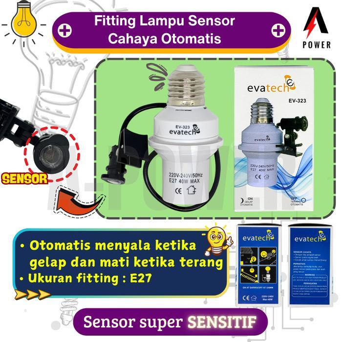 Jual New Evatech - Fitting Lampu Sensor Cahaya Otomatis | Shopee Indonesia