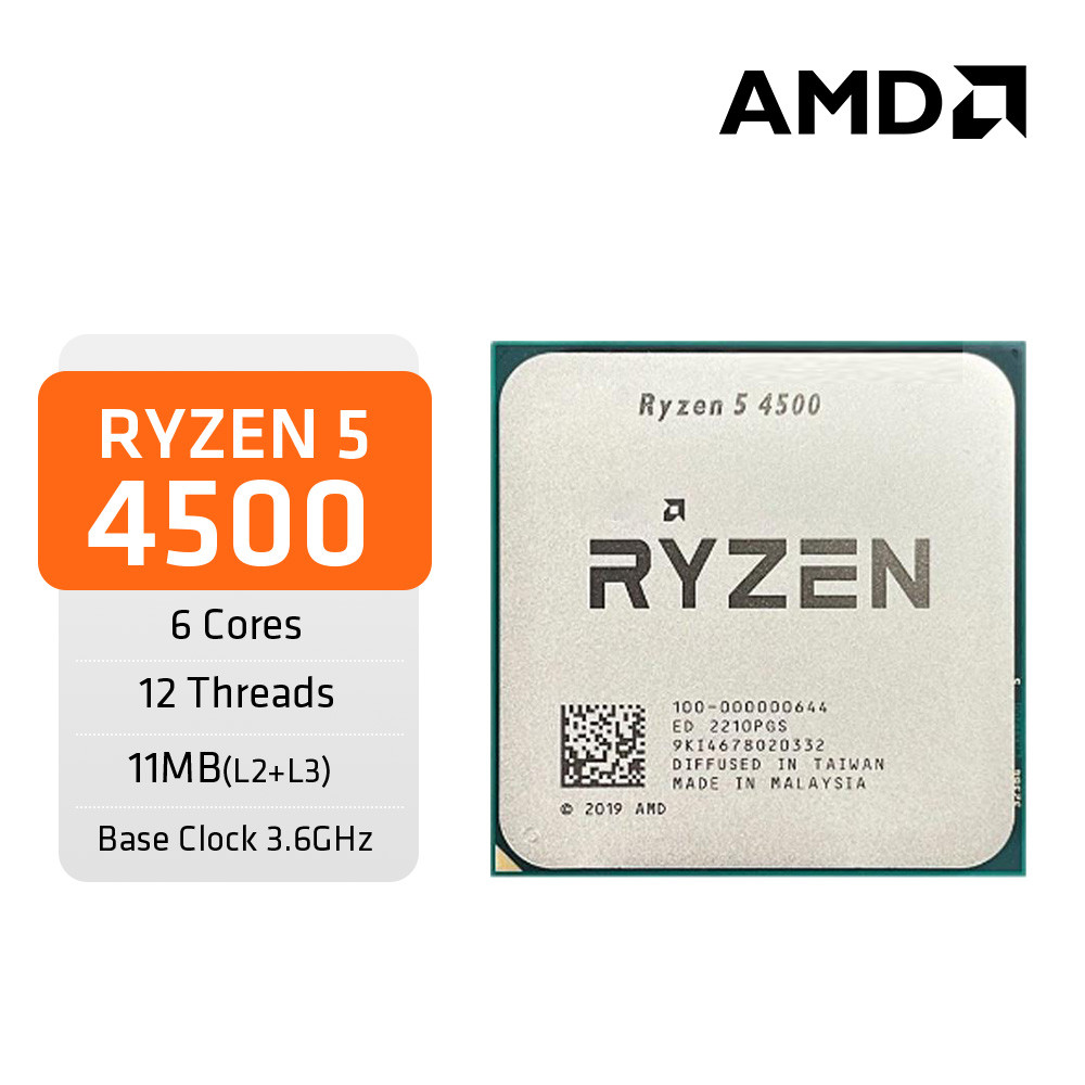Jual AMD Ryzen 5 4500 CPU 3.6 GHz 6-Core 12-Thread 7NM L3=8M 100 ...