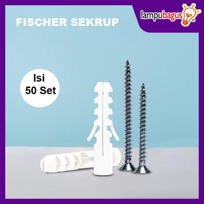 Jual New Fiser dan Sekrup Tembok / Viser Baut Tembok S6 & S8 Isi 50 Set ...