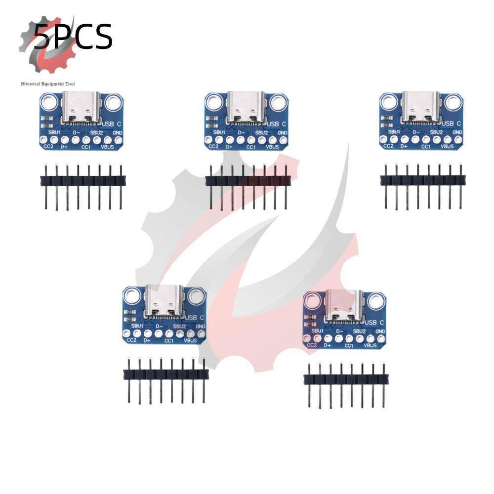 Jual 5PCS TYPE-C Female Test PCB Board USB3.1 16P to 2.54 Power Adapter ...