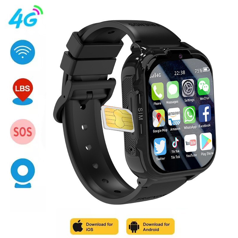 Jual 2025 New 4G Smart Watch Kids Gps Wifi Video Call Sos App Download ...