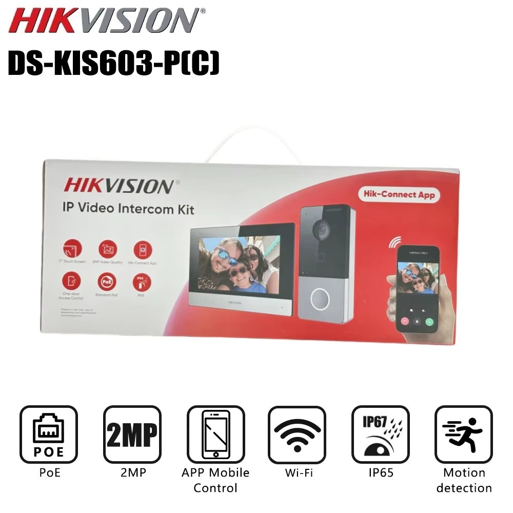 Jual Hikvision Video Intercom Kit DS-KIS603-P(C) Built-in Mic Multi ...