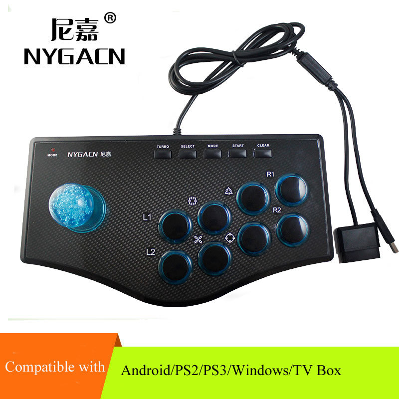 Jual USB Arcade Fight Stick Street Fighting Joystick Gamepad controller ...