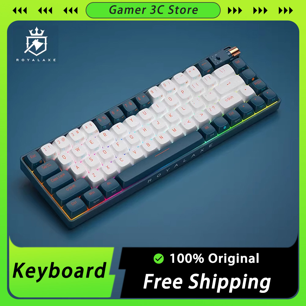 Jual Royal Axe R87 Wireless Mechanical Keyboard Switching Knob Three ...