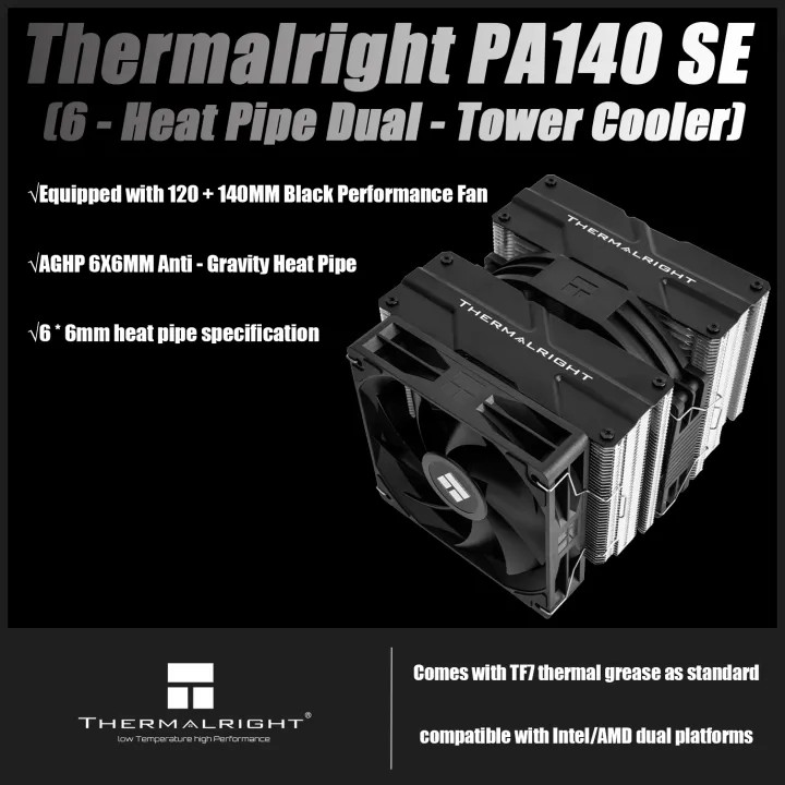 Thermalright Peerless Assassin 120 White CPU Air Cooler, 6 Heatpipes, Two 120mm C12W PWM Coolers, Aluminium Heat Sink Cover, AGHP Technology, for AMD AM4 AM5/Intel LGA 1700/1150/1151/1200/2011