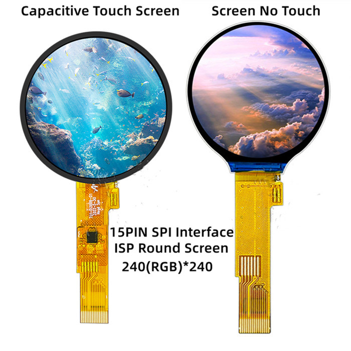 Jual Ips 1.28 Inch 15Pin Spi 262K Color Tft Lcd Capacitive Round Screen ...