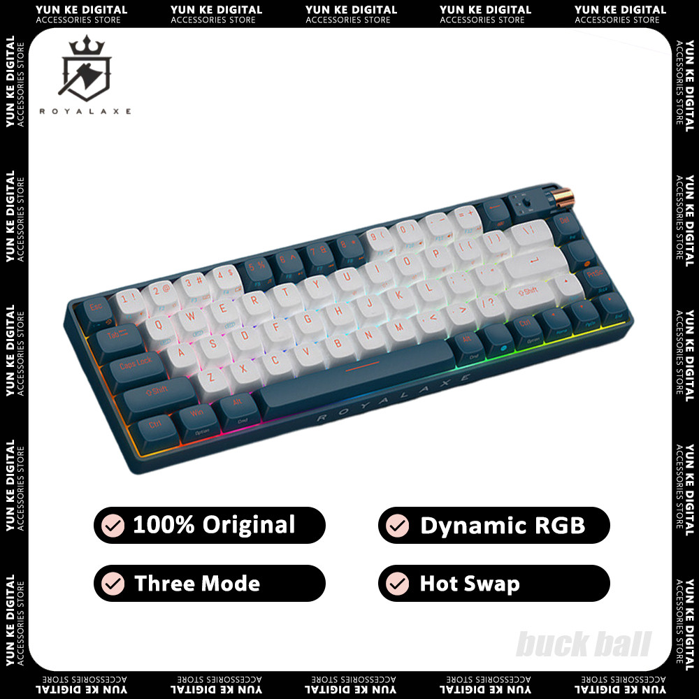 Jual Royal Axe R87 Mechanical Keyboard 88 Keys Hot Swap RGB Switching ...