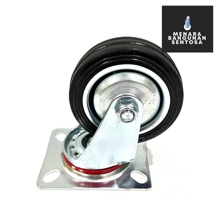 Jual New Roda Karet Hitam Hidup 3 Inch - Roda Troli Trolley Etalase ...