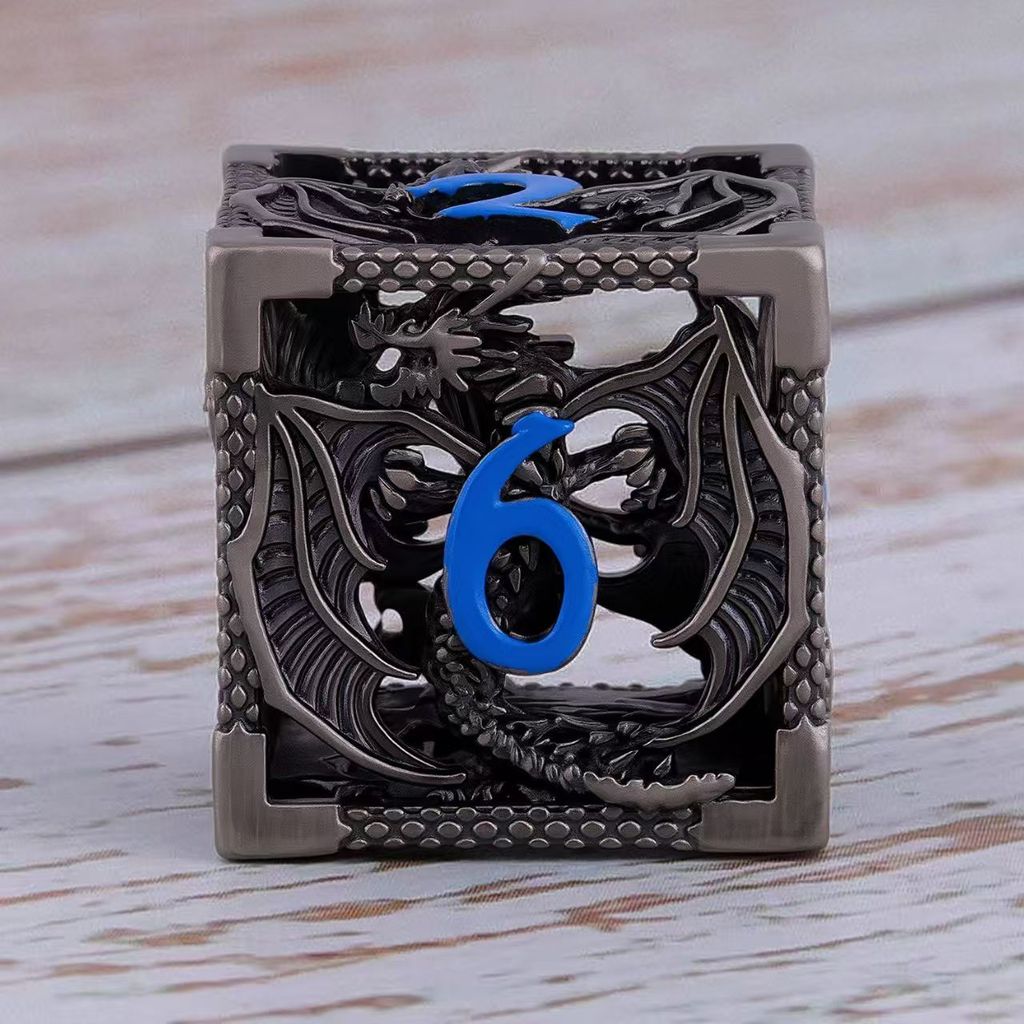 Arsor Set De 7 Dés Métalliques Creux – Polyédriques – Pour D&D, Pathfinder, Shadowrun – étui De Rangement Inclus
