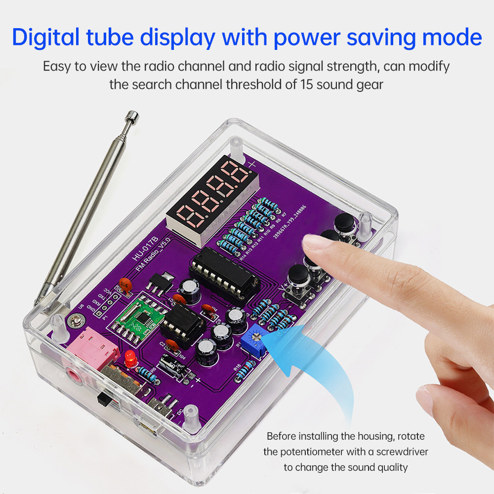 Kit De Modules De Récepteur FM RDA5807S Avec Affichage à Tube