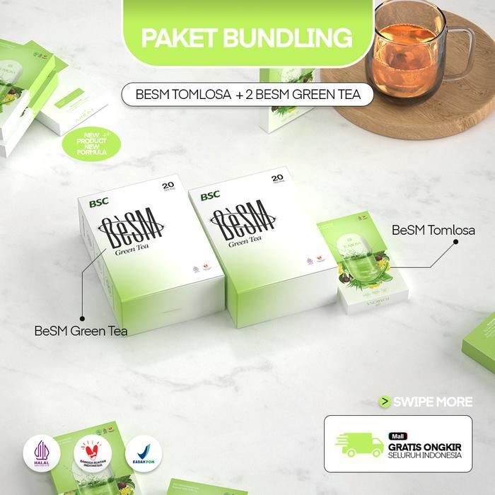 Jual BESM BESM GREEN TEA 2 PC TOMLOSA 1 PCS | Shopee Indonesia