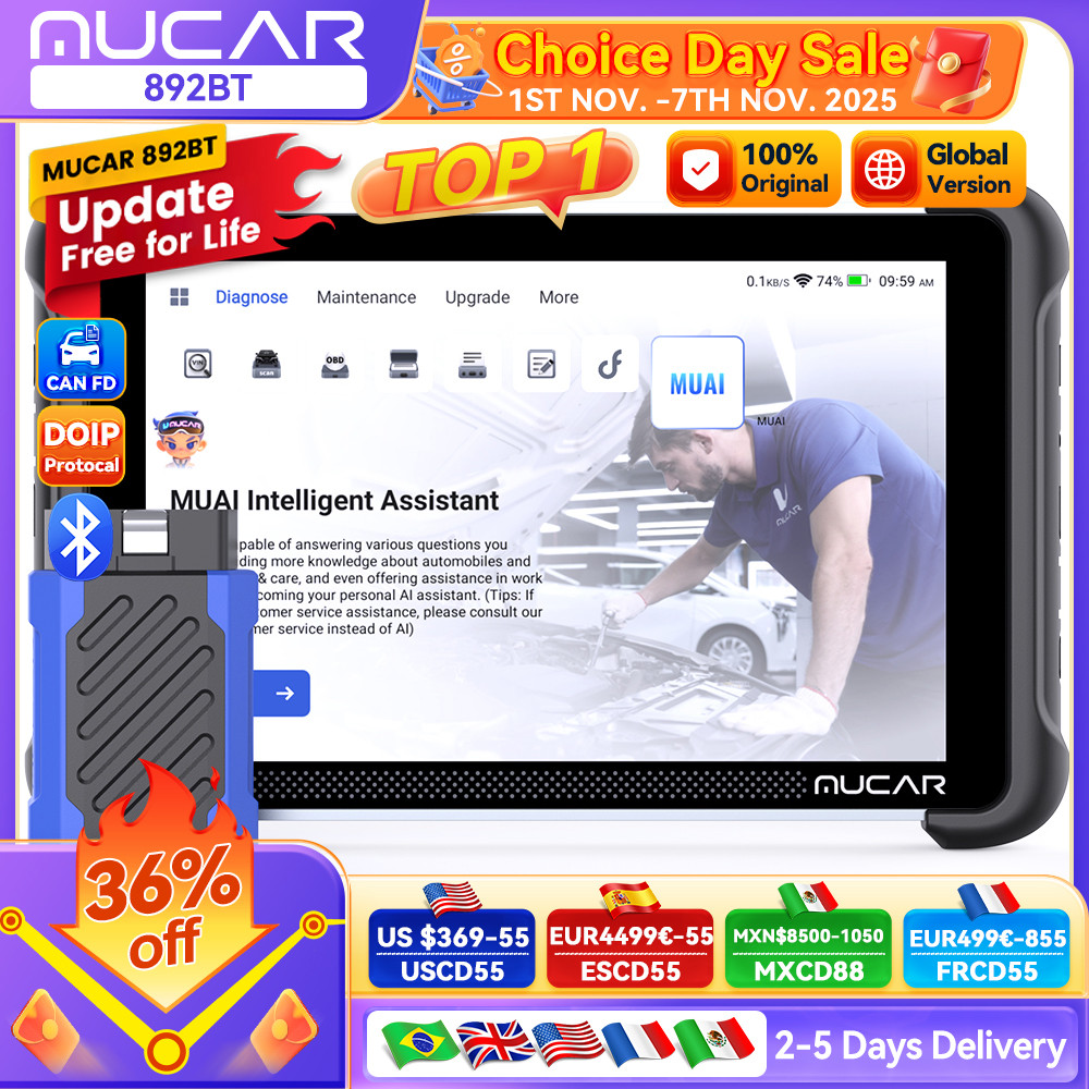 Jual Mucar 892Bt Ai Assisted Obd2 Diagnostic Tool Can Fd/Doip Obd 2 ...