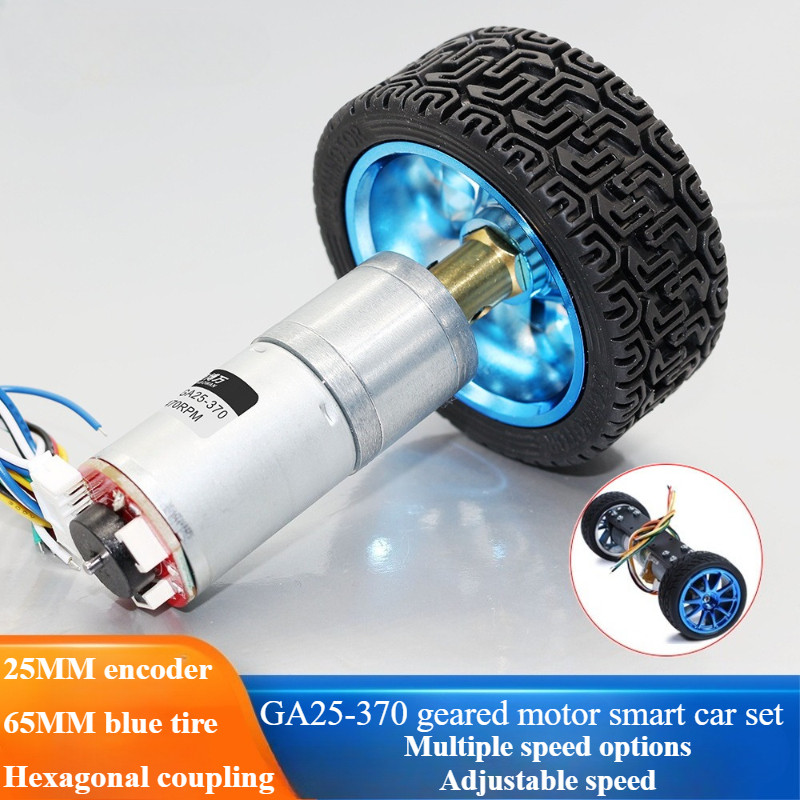 Jual Jga25-370 Dc 6V 12V 24V Geared Motor Encoder Speed Measuring Code ...