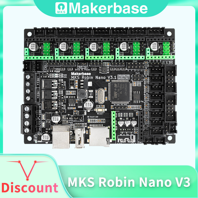 Makerbase 3D Printer Control Board MKS Robin Nano V1.2 32Bit Motherboard Mks Robin Tft35 Screen Tmc2 I.1390725361