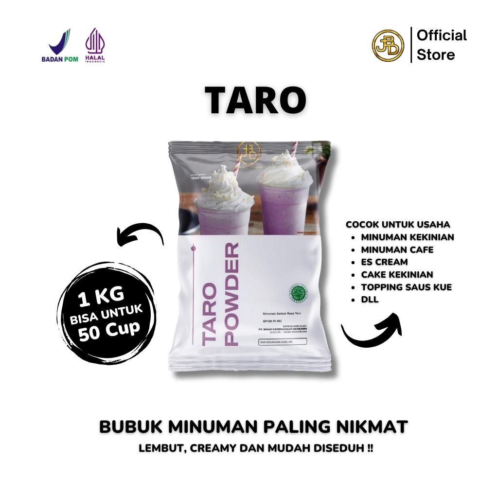 Jual JBD - Taro / Taro / Bubuk Minuman Smoothies / Rasa Taro 1 KG ...