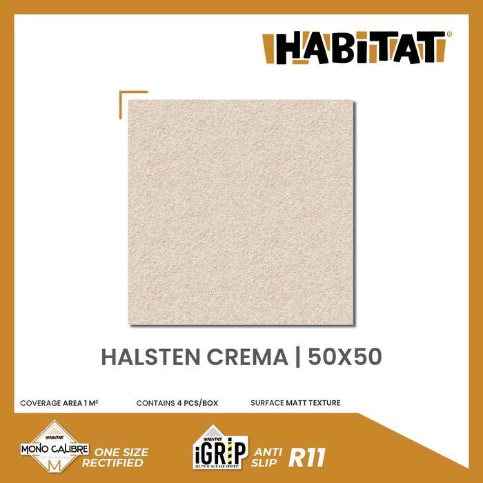 Jual 1e0e- Habitat Halsten Crema 50X50 Keramik Lantai Kamar Mandi ...