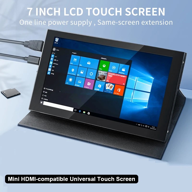 Jual 7 Inch Raspberry Pi 4 Touch Screen 1024x600 IPS LCD with Case ...