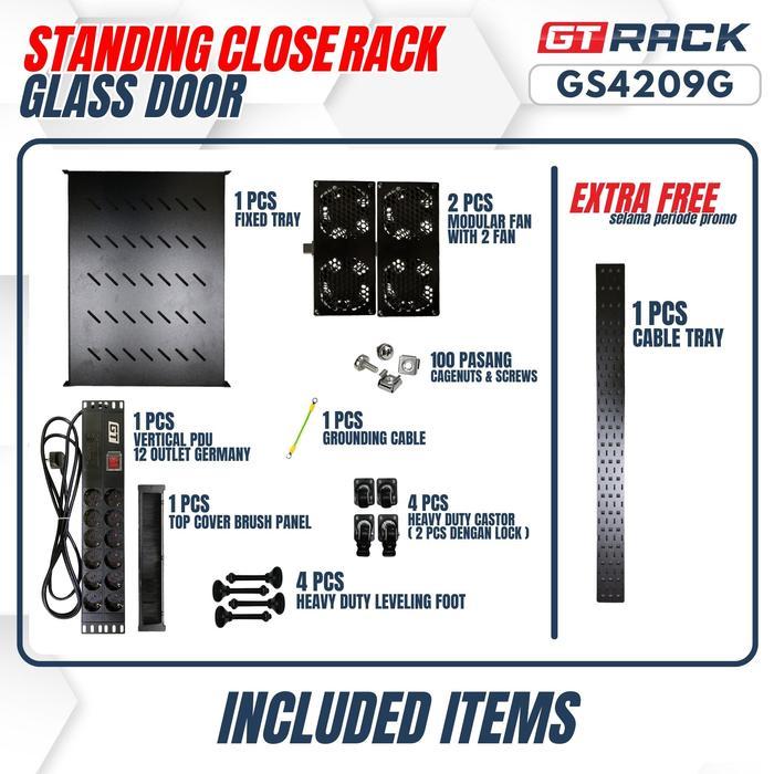 Jual mpq3- Standing Close Rack 42U Gt Rack Gs4209G - Rak Server Glass ...
