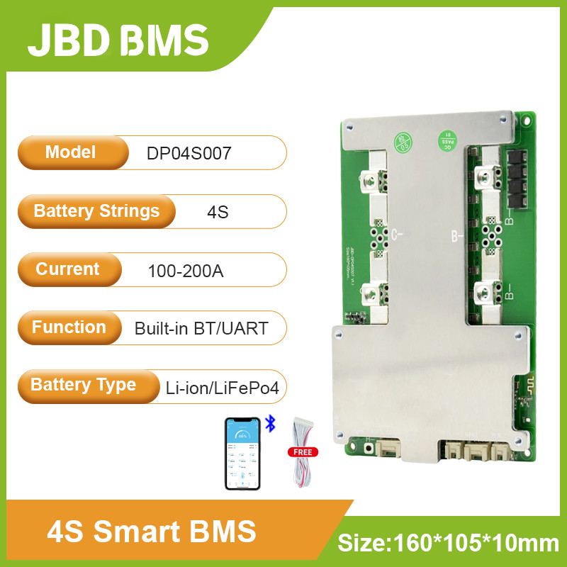 Jual JBD Smart BMS 4S 100A 150A 200A 12V LiFePo4 Li-ion Car Start Bms ...