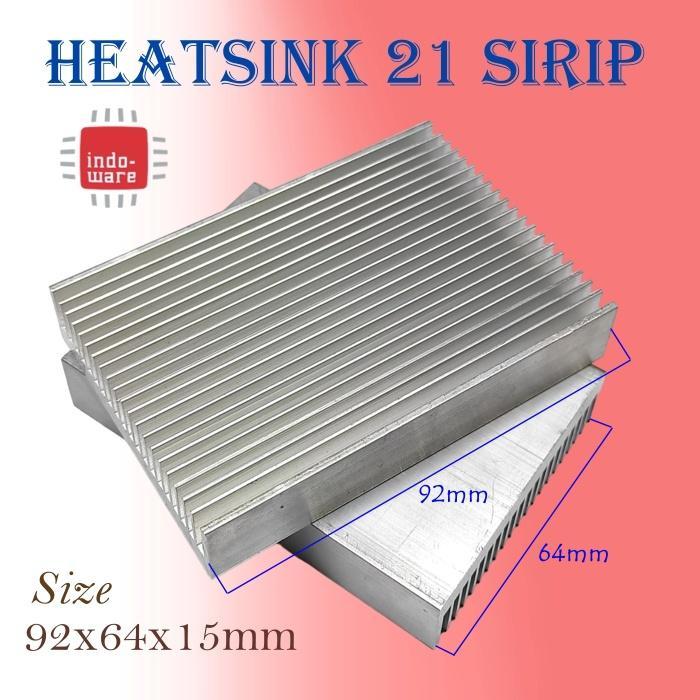 Jual Heat Sink PENDINGIN Heat Sing HEATSINK Tebal ALUMUNIUM 21 sirip 92 ...